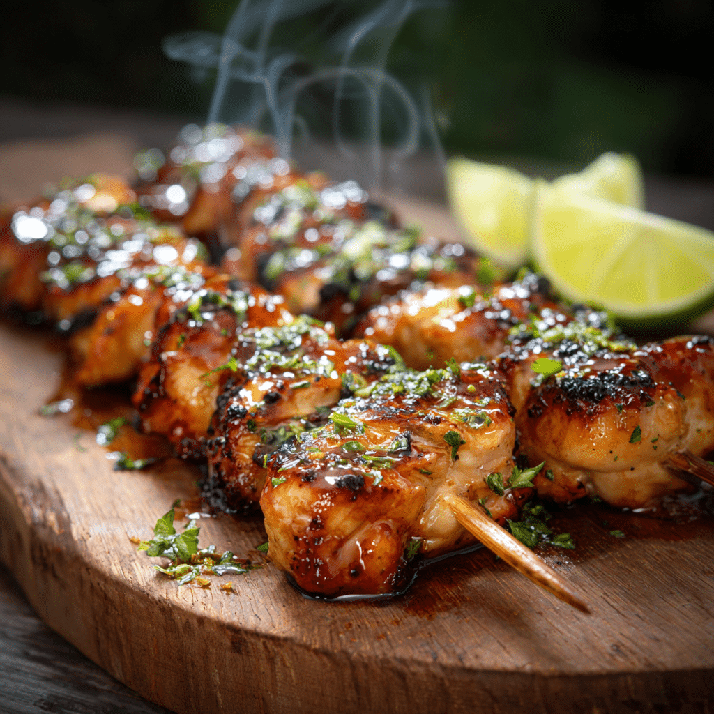Honey-Garlic Grilled Chicken Skewers Recipe
