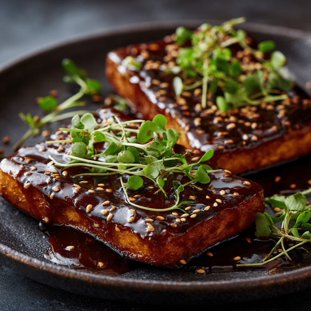 BBQ Tofu Steaks with Smoky Maple Glaze (Vegan) Recipe - Recipe Image