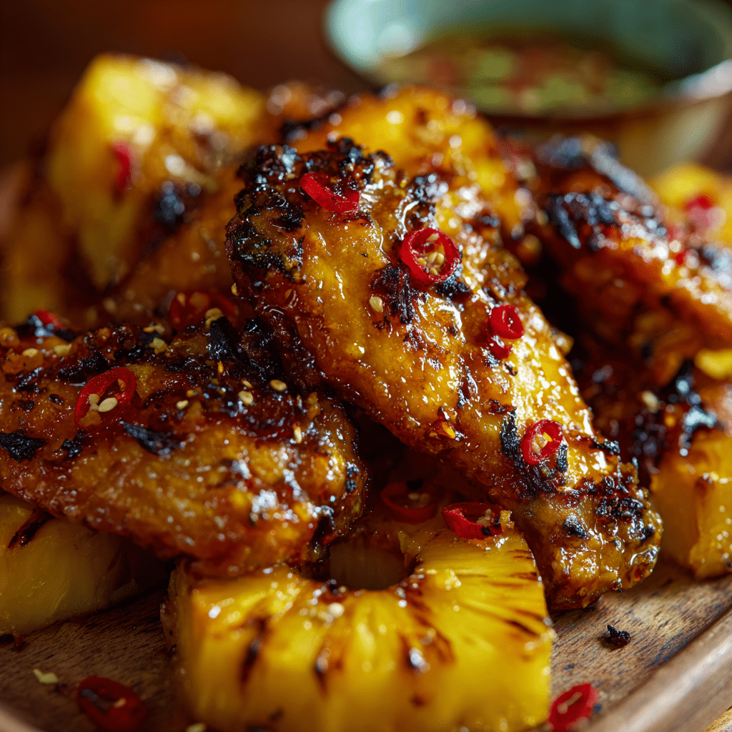 Sweet & Spicy Pineapple Chicken Wings Recipe - Recipe Image