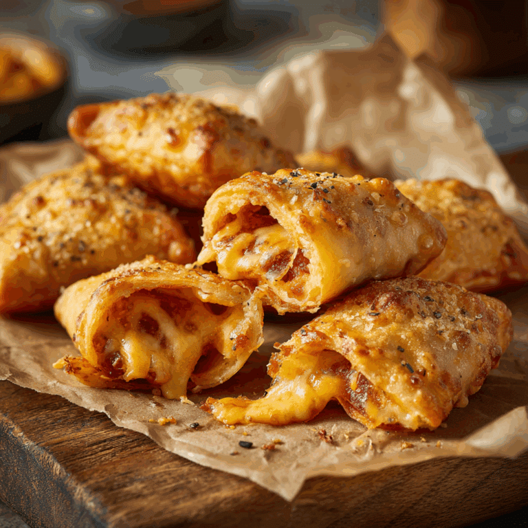 Cheesy Sausage-Stuffed Pizza Rolls Recipe
