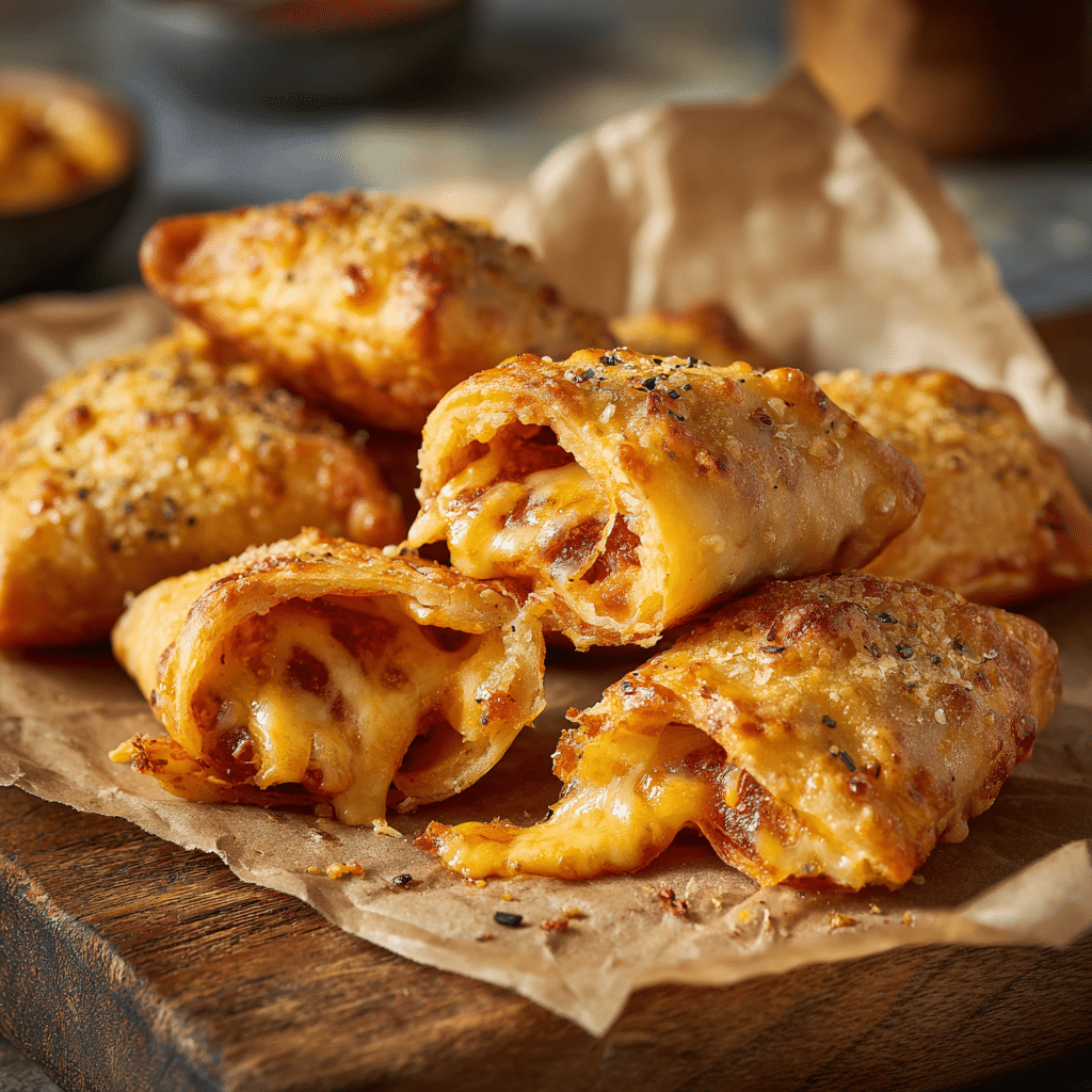 Cheesy Sausage-Stuffed Pizza Rolls Recipe
