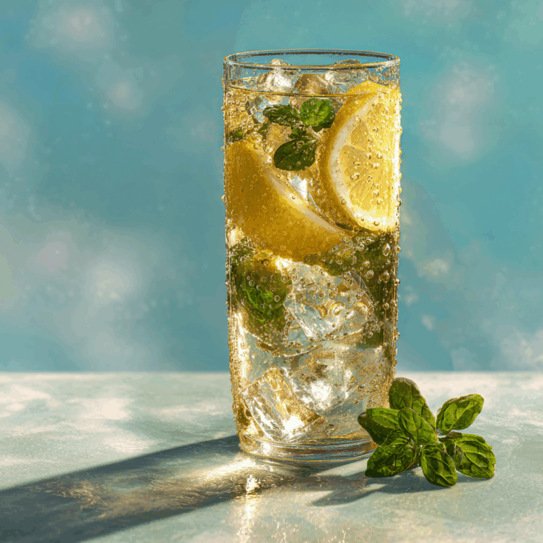 Lemon Mint Sparkling Drink Recipe