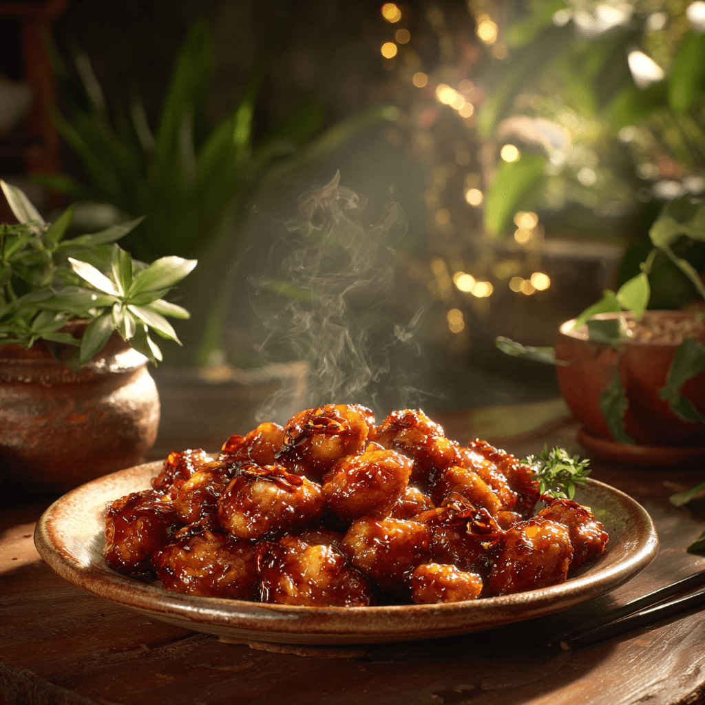 Spicy Honey Garlic Chicken Bites - Recipe Image