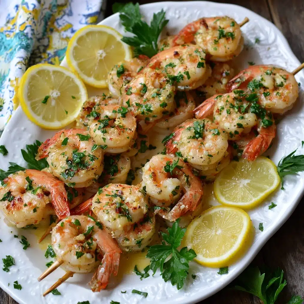 Grilled Lemon-Garlic Shrimp Skewers Recipe - Recipe Image