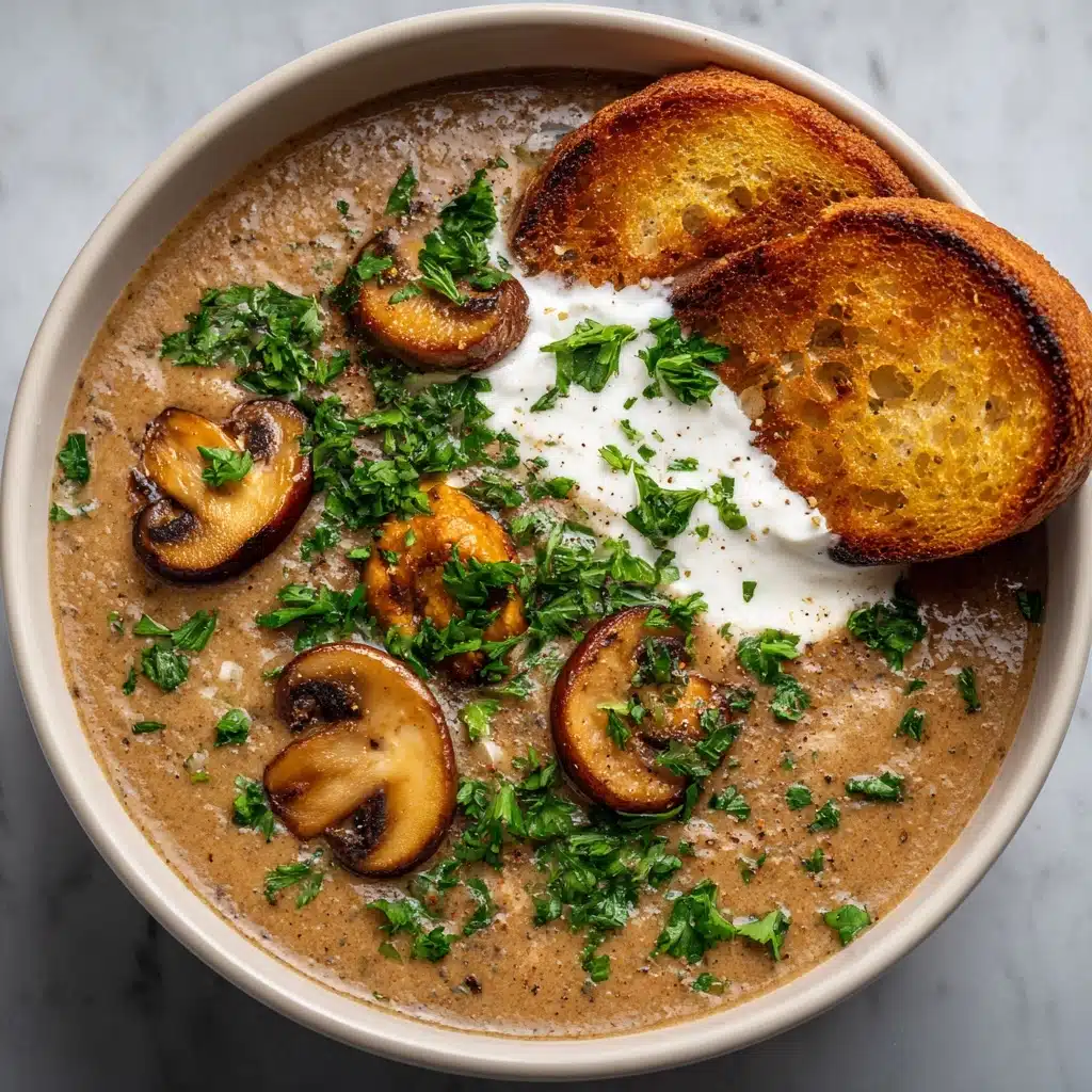 Rich and Creamy Hungarian Mushroom Soup Recipe - Recipe Image
