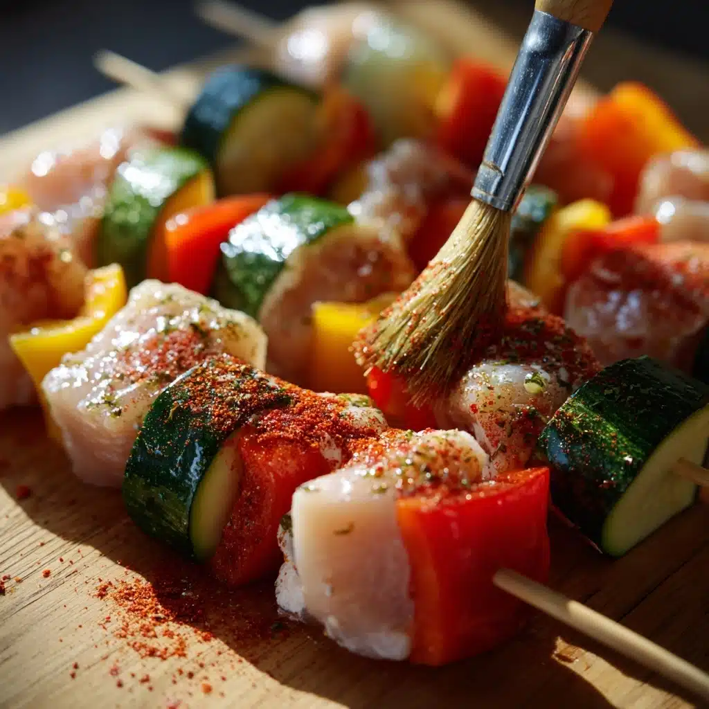 Grilled Chicken & Veggie Skewers Recipe - Recipe Image