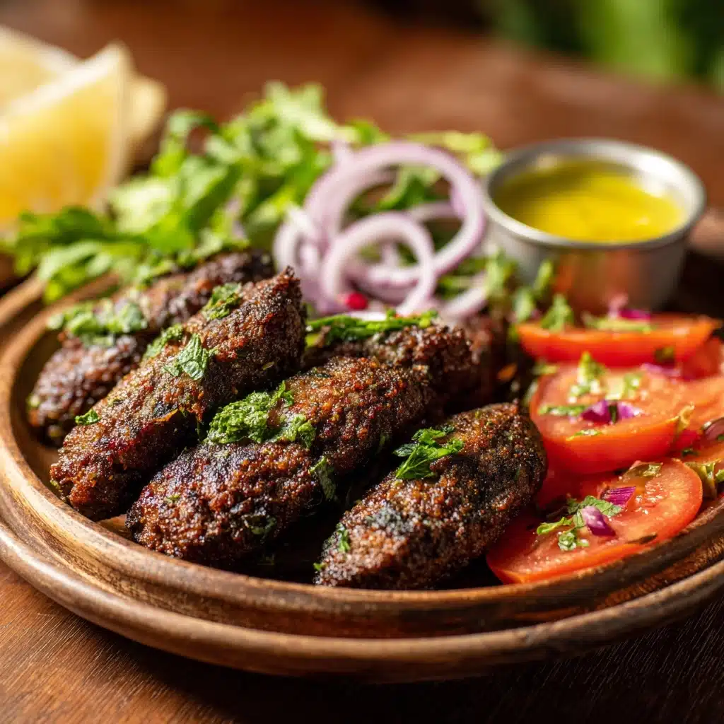 Chapli Kebab with Tomato Salad Recipe - Recipe Image