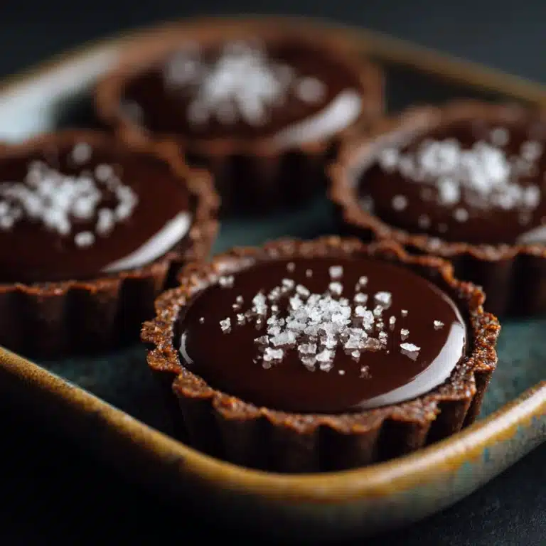 Mini Chocolate Ganache Tartlets with Sea Salt