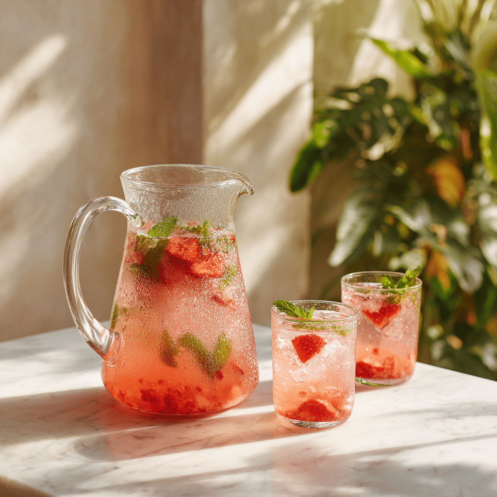 Strawberry Mint Lemonade Recipe - Recipe Image