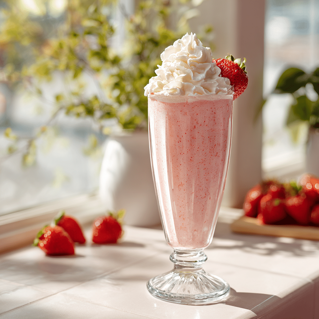 Creamy Strawberry Milkshake Recipe - Recipe Image