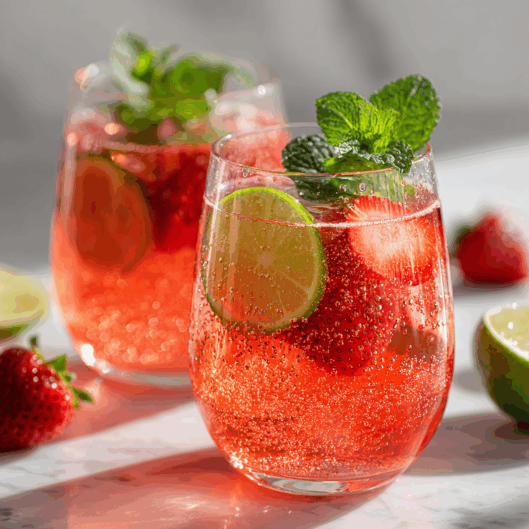 Sparkling Strawberry Lime Spritzer Recipe