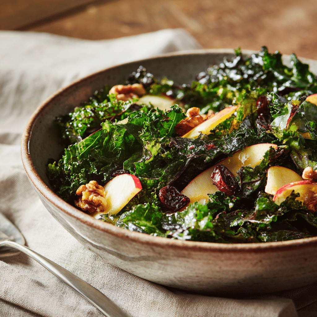 Kale & Apple Salad with Maple Dijon Dressing Recipe - Recipe Image