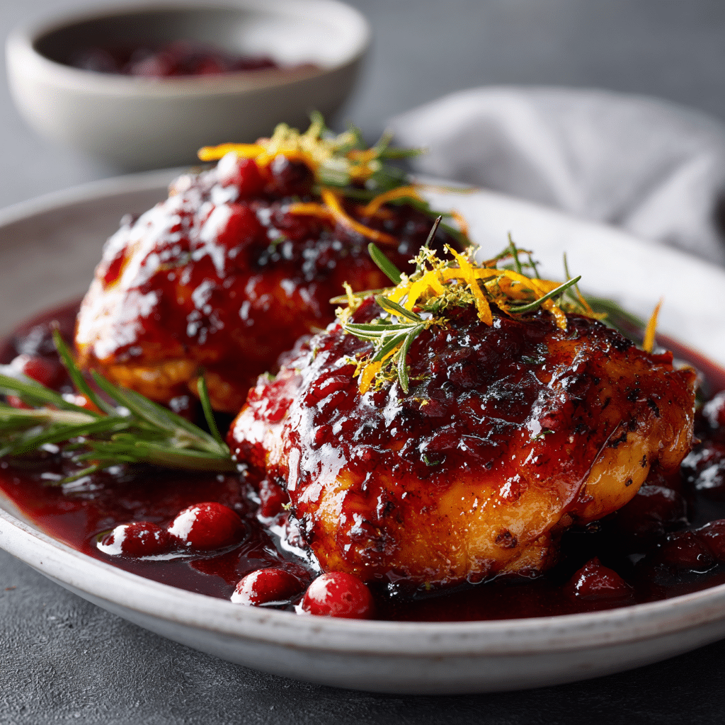 Cranberry Orange Glazed Chicken Recipe - Recipe Image