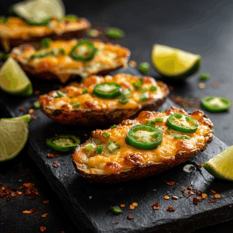 Spicy Jalapeño Cheddar Potato Skins Recipe