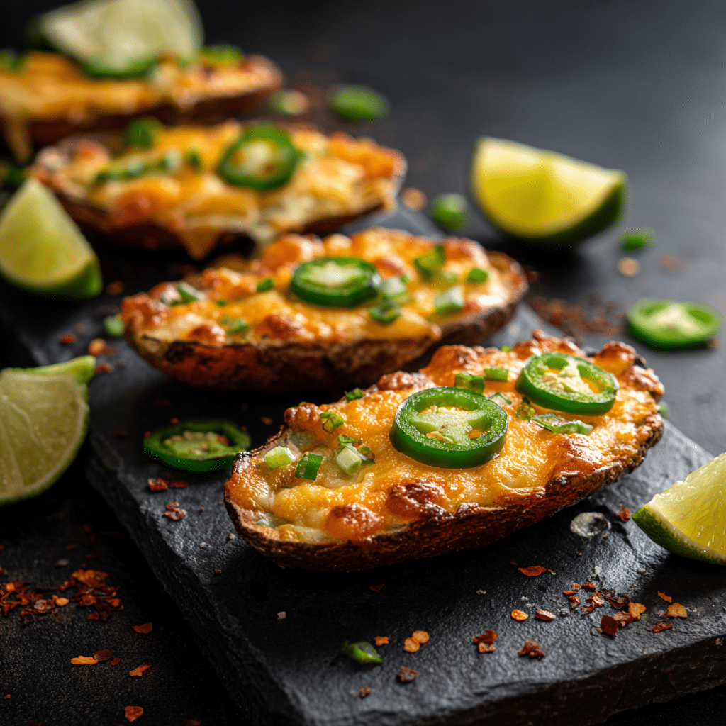 Spicy Jalapeño Cheddar Potato Skins Recipe