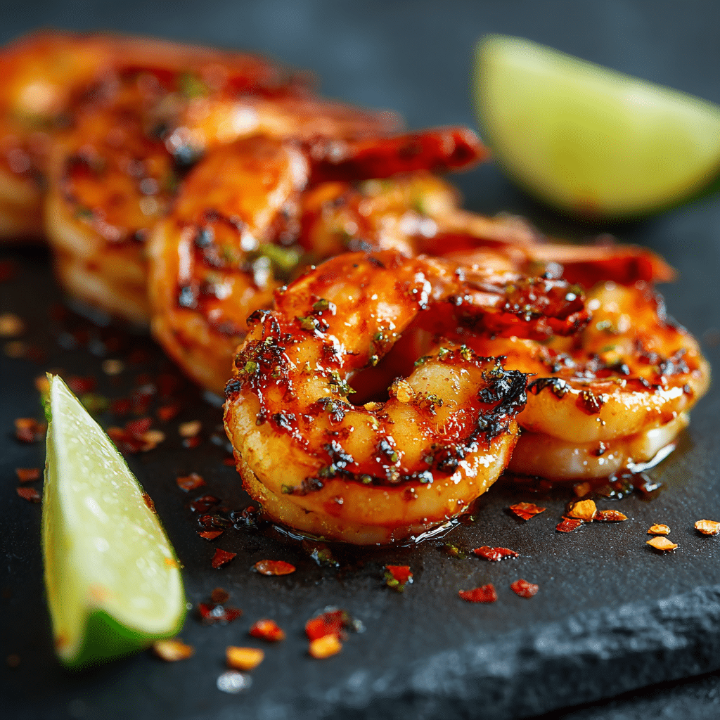Spicy Grilled Shrimp with Chili-Lime Butter Recipe - Recipe Image
