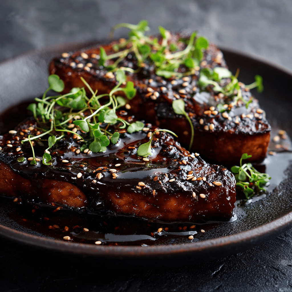 BBQ Tofu Steaks with Smoky Maple Glaze (Vegan) Recipe - Recipe Image
