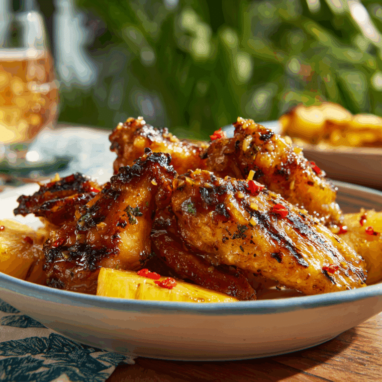 Sweet & Spicy Pineapple Chicken Wings Recipe