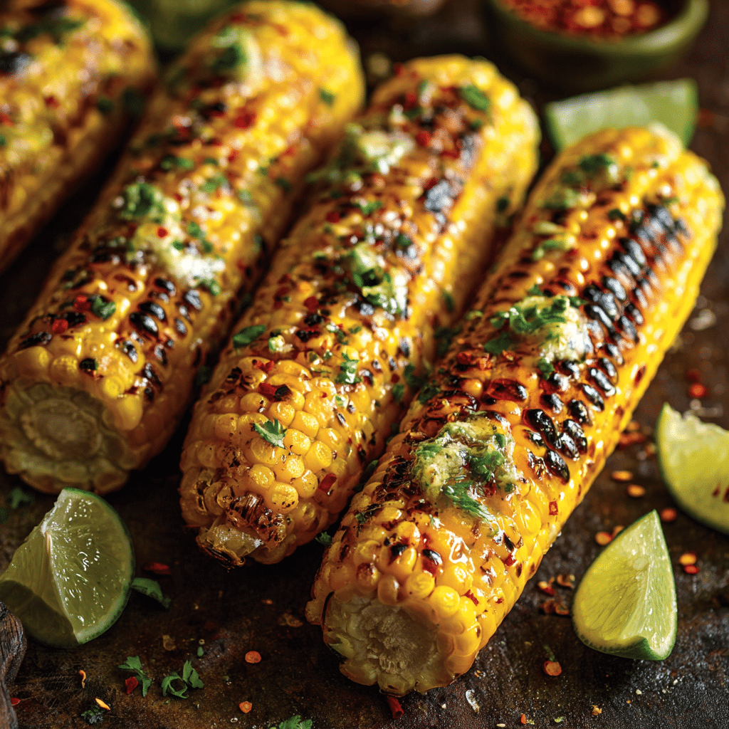 Charred Corn with Chili-Lime Butter Recipe - Recipe Image