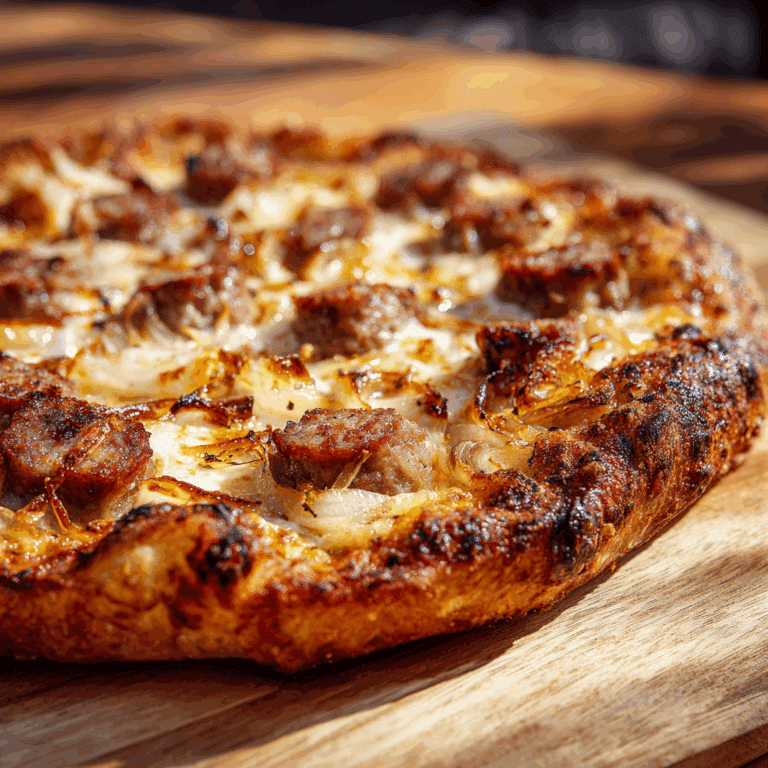 Rustic Italian Sausage Pizza with Caramelized Onions Recipe