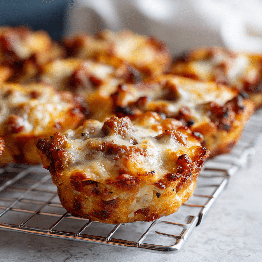 Mini Sausage Pizza Cups Recipe - Recipe Image
