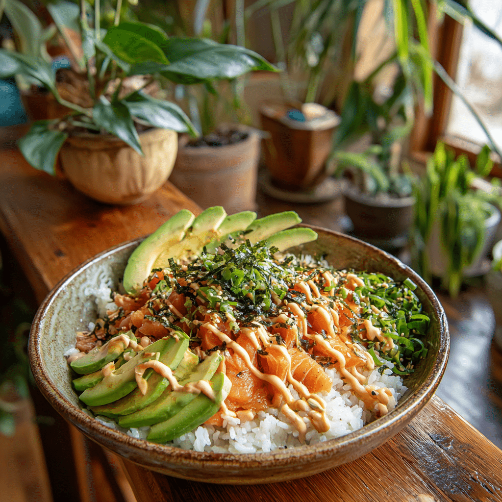 Crispy Rice Salmon Bowl - Recipe Image