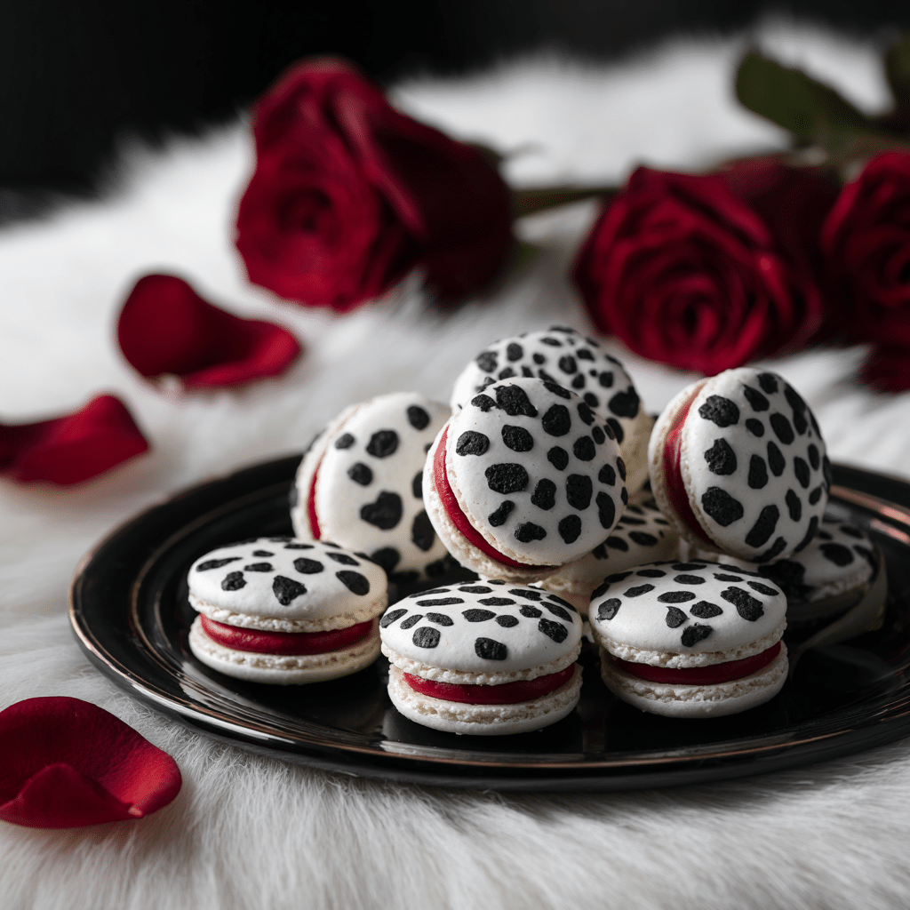 Cruella De Vil Macarons (101 Dalmatians) Recipe - Recipe Image
