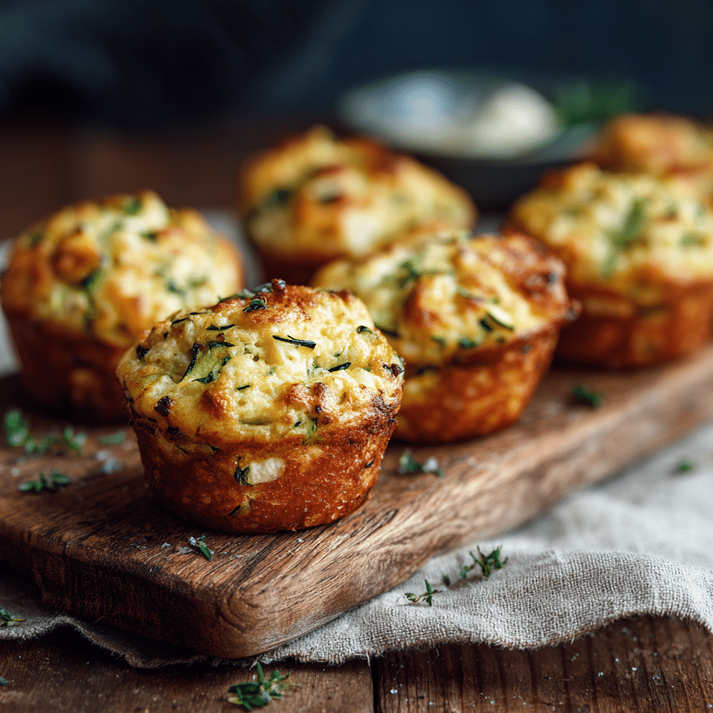 Mini Zucchini Feta Muffins Recipe - Recipe Image