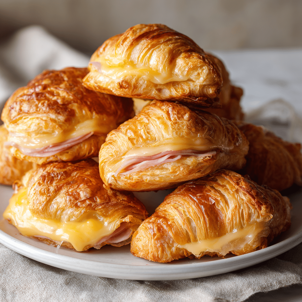 Mini Ham and Cheese Croissants Recipe