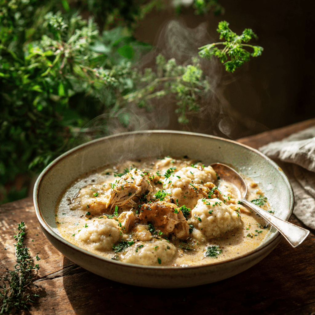 Southern Chicken and Dumplings Recipe - Recipe Image