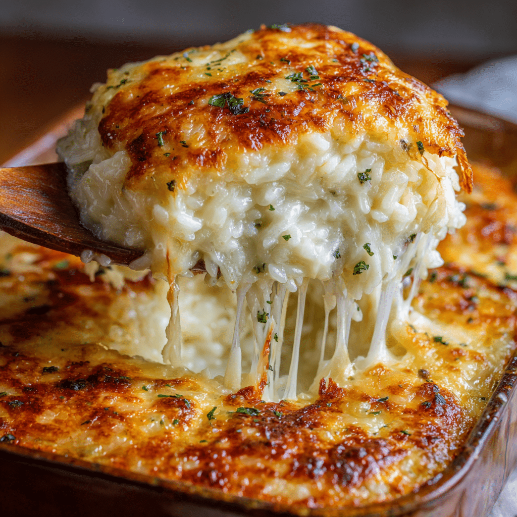 Baked Cheesy Rice Casserole