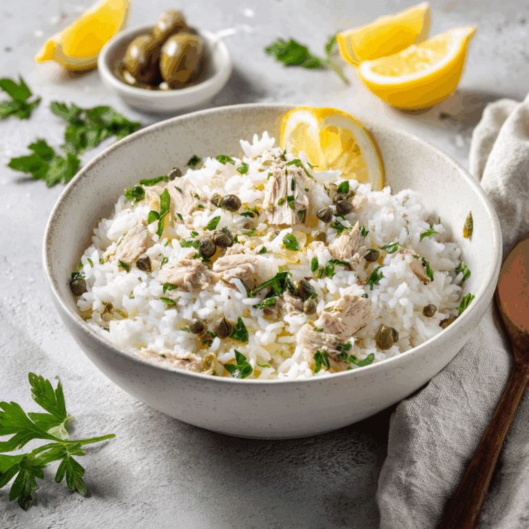 Mediterranean Lemon Tuna Rice