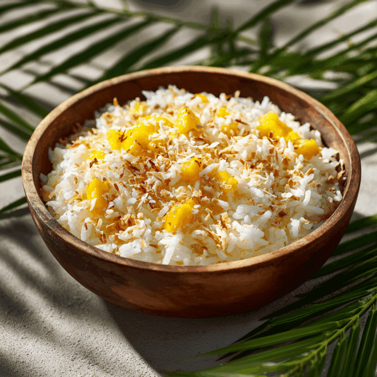 Caribbean Coconut Mango Rice