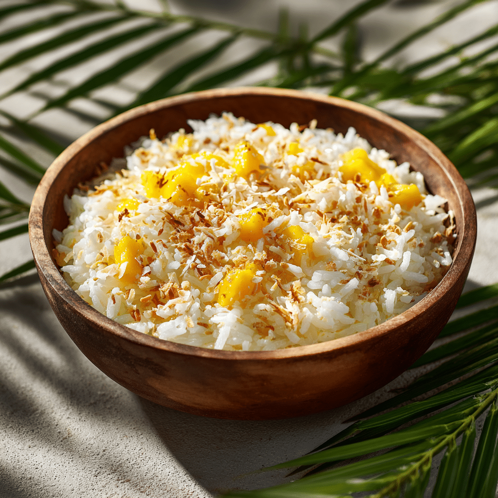 Caribbean Coconut Mango Rice
