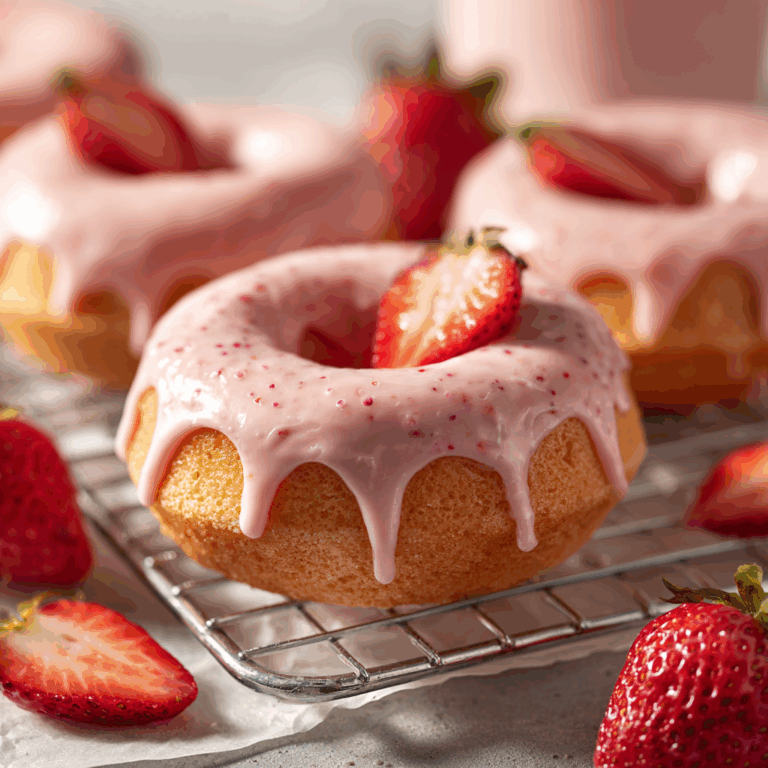 Baked Strawberry Donuts Recipe