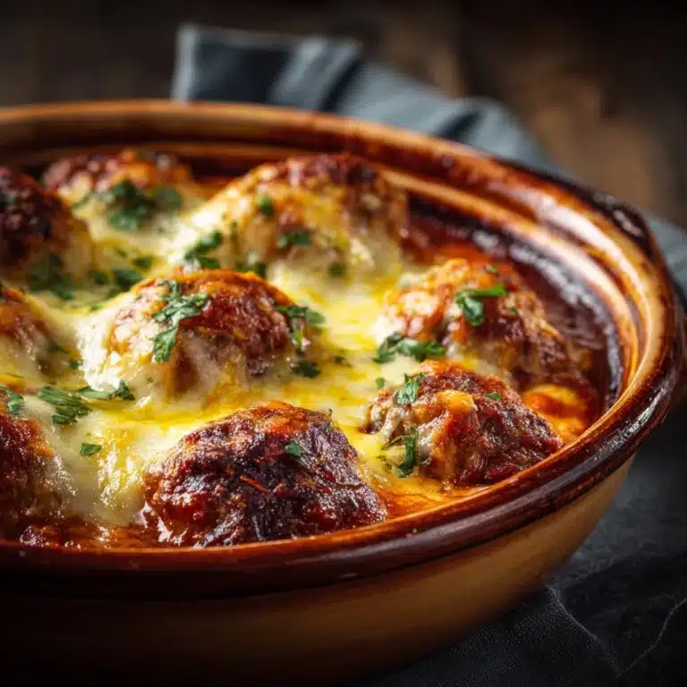 Baked Cheesy Meatball Casserole Recipe