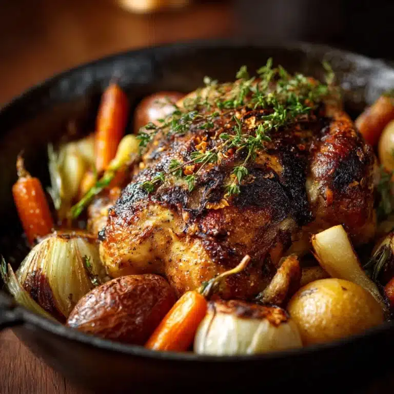 Winter Herb Roasted Chicken and Vegetables Recipe