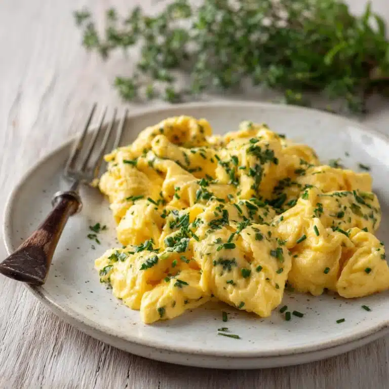 Creamy Scrambled Eggs with Herbs Recipe