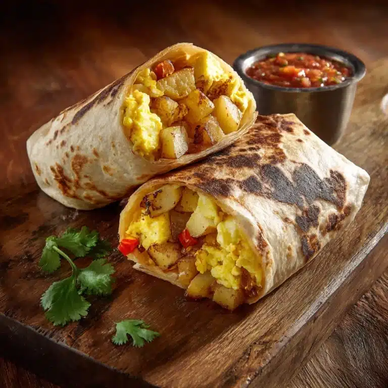 Breakfast Burrito with Eggs & Potatoes Recipe