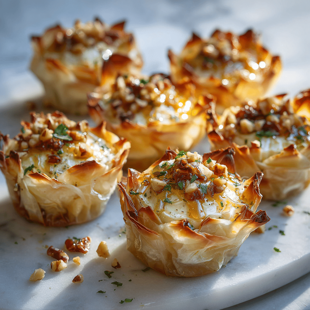 Baked Brie Phyllo Cups Recipe - Recipe Image