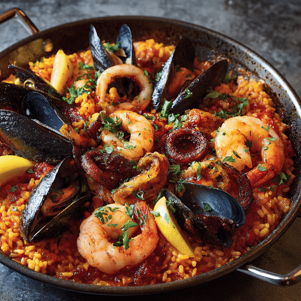 Spanish Seafood Paella - Recipe Image
