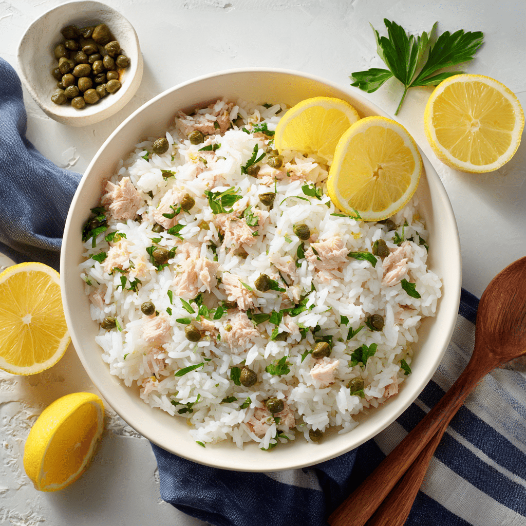 Mediterranean Lemon Tuna Rice - Recipe Image