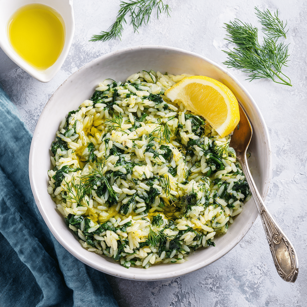Spinach Rice (Spanakorizo)