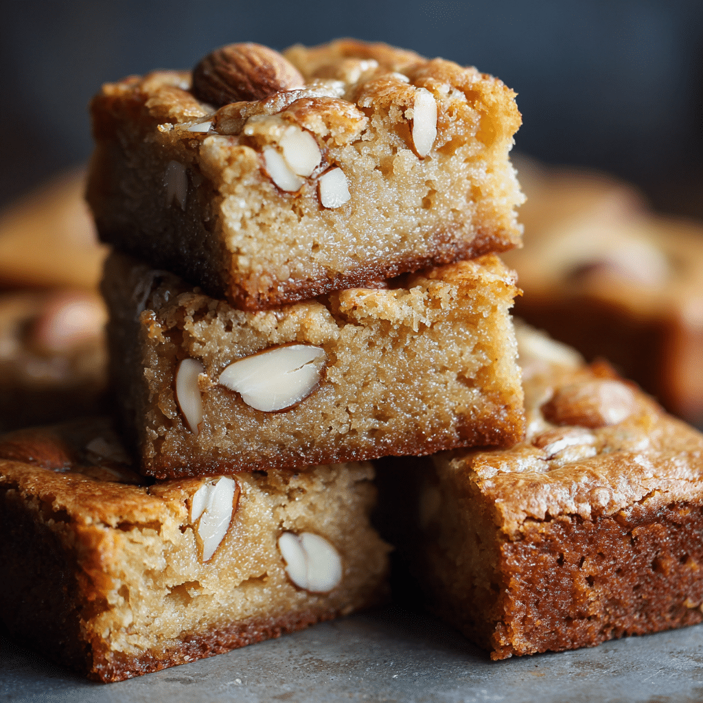 Almond Blondies Recipe - Recipe Image