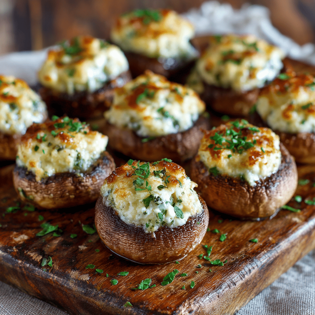 Stuffed Mushrooms with Garlic & Herb Cheese Recipe - Recipe Image