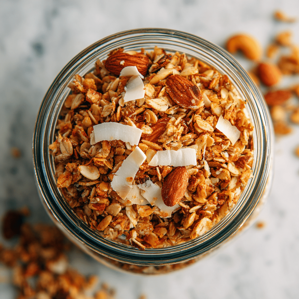 Sweet and Spicy Homemade Granola with Coconut Recipe