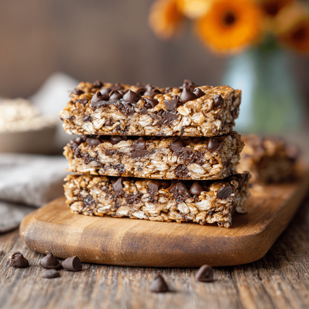 Chocolate Chip Granola Bars Recipe - Recipe Image