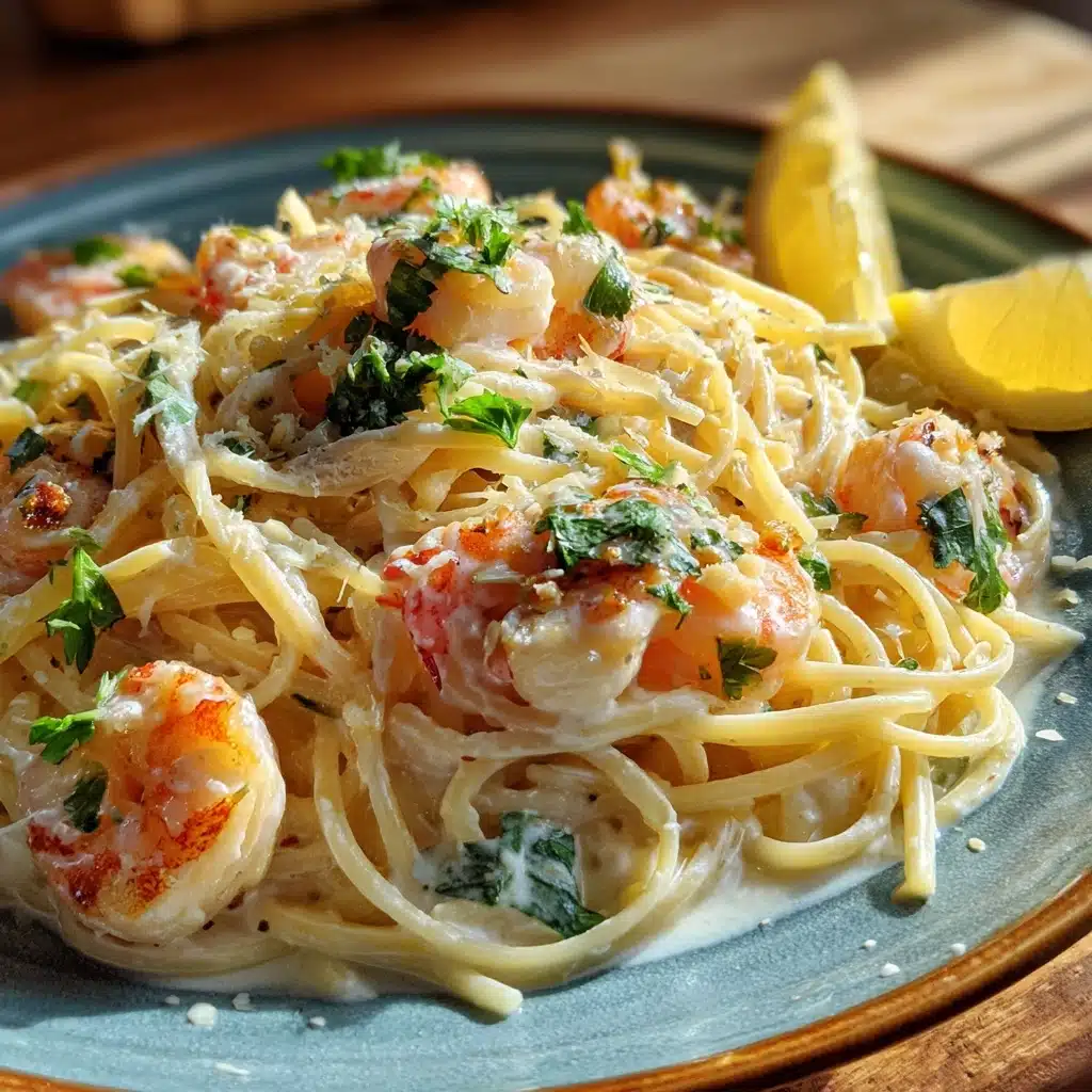 Creamy Lemon Butter Shrimp Pasta Recipe - Recipe Image