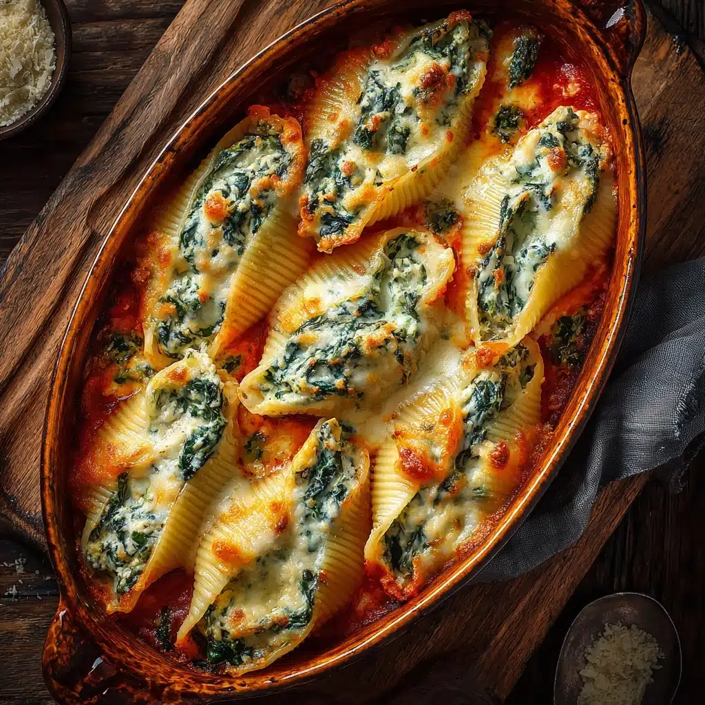 Creamy Spinach Ricotta Stuffed Shells Recipe - Recipe Image