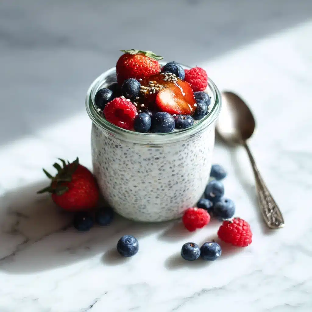 Overnight Chia Pudding with Berries Recipe - Recipe Image
